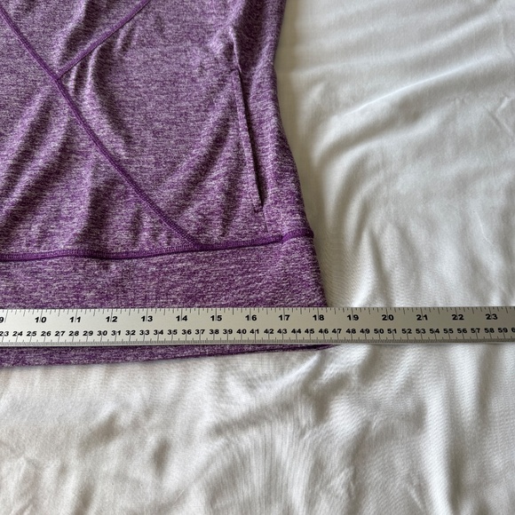 Adidas Women's Short Sleeve Athletic High Neck Top Purple Small Activewear Gym - Picture 14 of 15